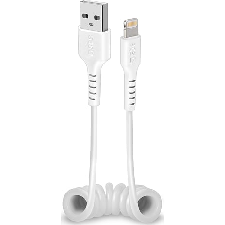 SBS Lightning Kabel 50 cm Hvid