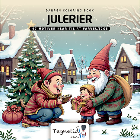 Danpen Malebog Til Twin Marker Tegnetid Julerier