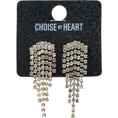 Choise by heart Dame Ørering Krystal Sten Guldfarvet