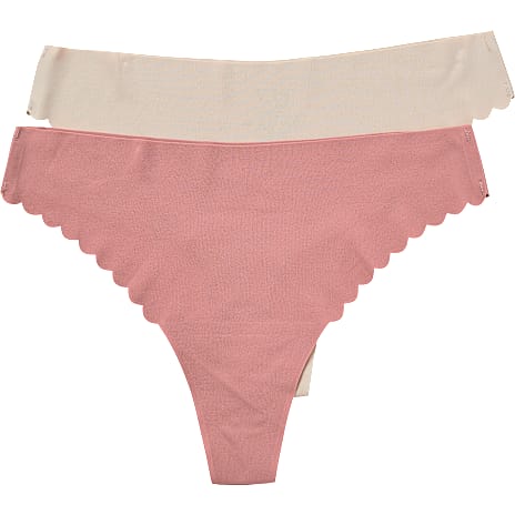 VRS Dame G-streng 2-pak Str. XS/S Beige/Rosa