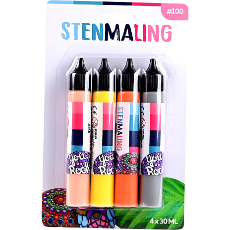 Andre Mærker Stenmaling 30 ml 4-pak 1 stk.