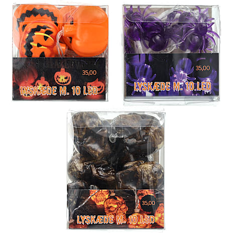 Halloween Lyskæde 10 LED Assorteret