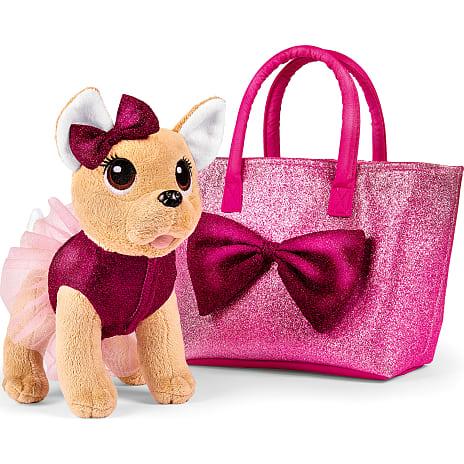 Chi Chi Love Bow Fashion Chihuahua Plyshund Med Taske