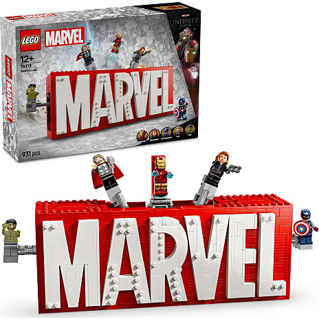 LEGO Marvel - MARVEL-logo og minifigurer Samlerobjekt 76313 1 stk.