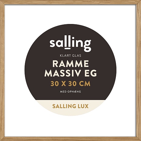 Salling Ramme i massiv eg m. glas - 30x30 cm 1 stk.