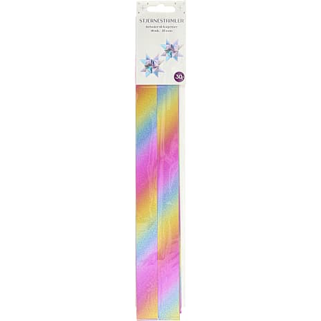 Stjernestrimler Pastel 25 mm Multifarvet