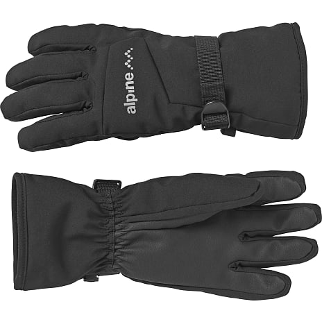 Alpine Unisex Handske Med Lynlås Str. S Sort