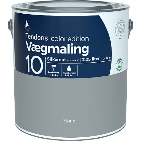 Tendens vægmaling silkemat glans 10 2.25 liter 2250 ml