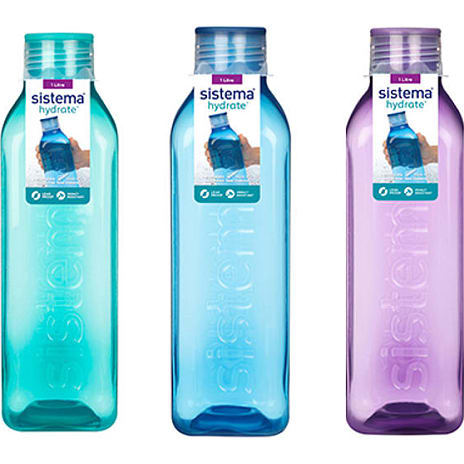 Sistema Square Flaske 1 liter Assorteret