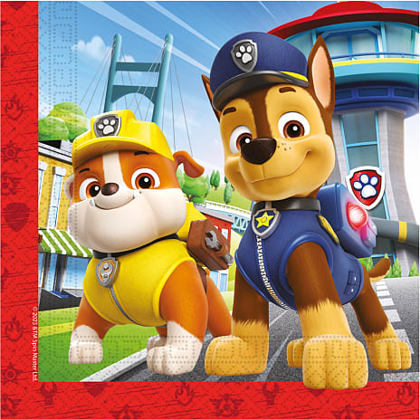 Disney Mønstrede servietter 33x33 cm 20-pak - Paw Patrol 20 stk.