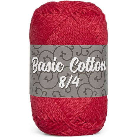 Basic Cotton Bumbo Cotton Bouclégarn Rød