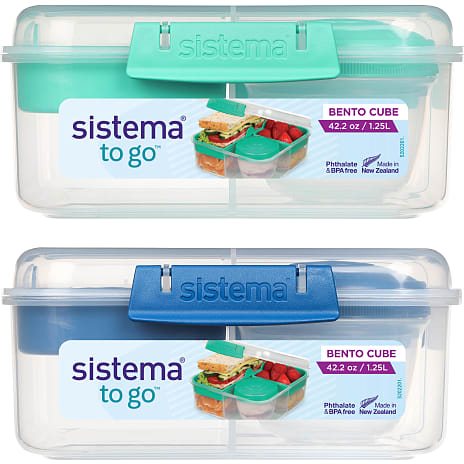 Sistema Bento Cube Madkasse 1,25 Liter Assorteret
