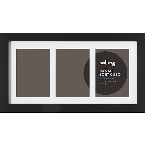 Salling Sort Passepartout Ramme med glas