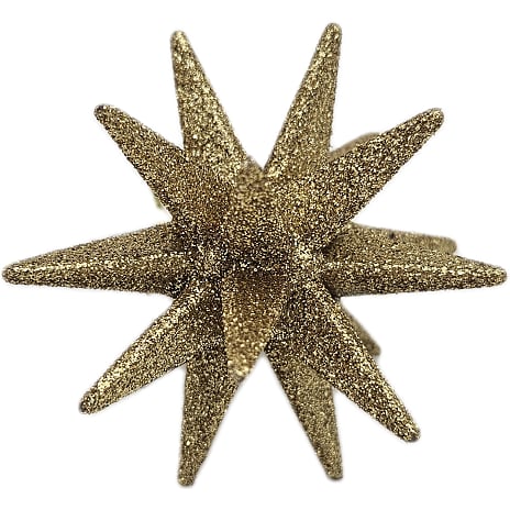 Julefryd Glitter Sputnikstjerne 11 cm Assorteret