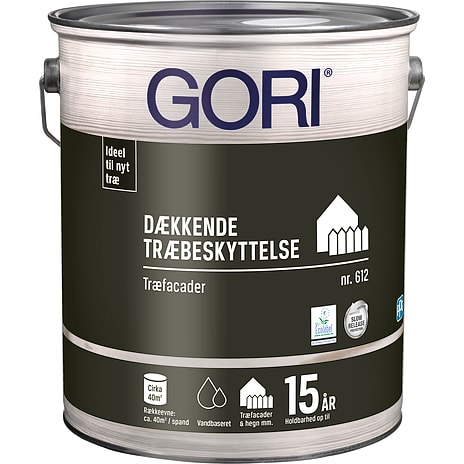 Gori 612 dækkende træbeskyttelse 5 liter - grøn umbra 5000 ml