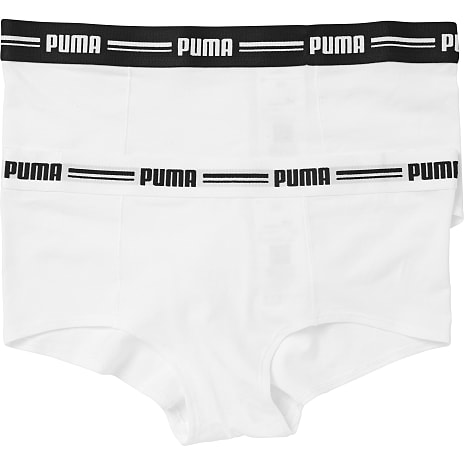 PUMA Dame 2-pak Mini Shorts Str. L Hvid