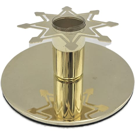 Metalstage Med Stjerne Til Stagelys Ø 10x4,3 cm Guld