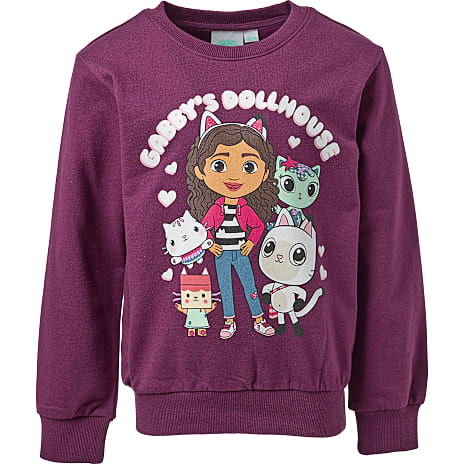 Gabbys Dukkehus sweatshirt str. 98/104 - bordeaux 1 stk.
