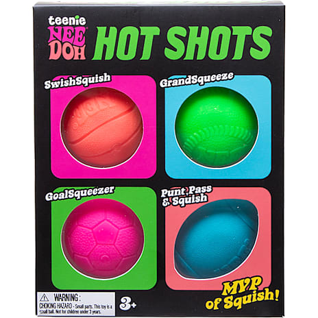 NeeDoh Teenie Hot Shots Klemmelegetøj 4-pak