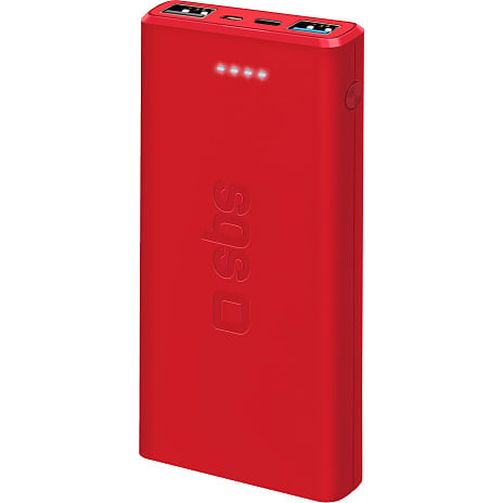 SBS Powerbank 10.000 mAh Rød