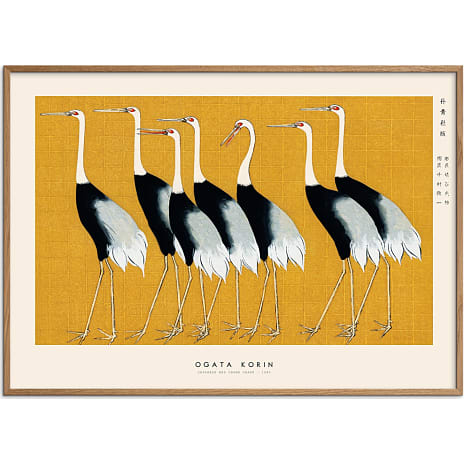 Citatplakat Japanese Red Crown Crane - 70x100 cm 1 stk.