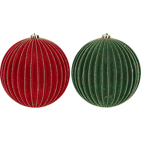 Julefryd Julekugle Med Velour 20 cm Assorteret