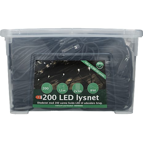 Andre mærker Q-line lysnet 200 LED varm hvid