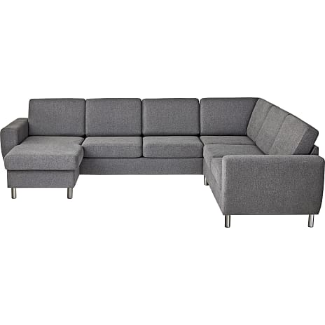Rom Nordic vendbar hjørnesofa med chaiselong - antracit