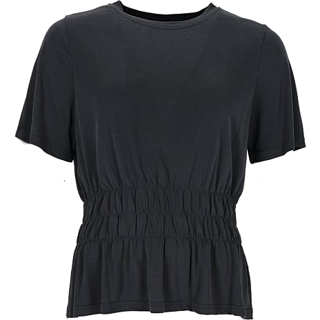 VRS Dame T-shirt med Smock Detalje Sort 2XL