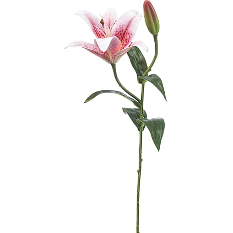 Kunstig blomsterstilk lilje - pink 1 stk.