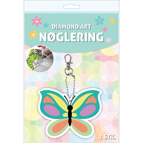 1Conzept Diamond Art Nøglering Sommerfugl