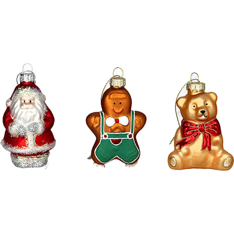 Julefryd julekugle julemand, bamse eller kagemand, assorteret