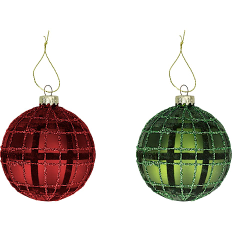 Julefryd Julekugler I Glas 80 mm Tern Assorteret