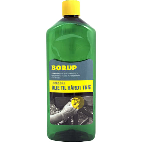 Borup Kemikalier olie til hårdt træ 1 liter 1000 ml