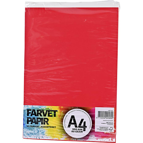 Mix Farvet Papir A4