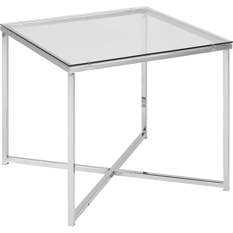 AC Design Furniture Cross Firkantet Sofabord Klar Glas
