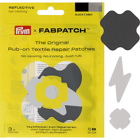 Prym FabPatch Stretch Selvklæbende Tekstilreparation Reflekser