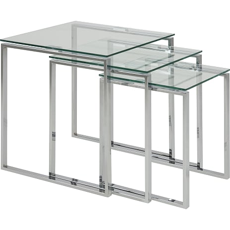 AC Design Furniture Katrine Indskudsbordsæt Glas/Stål