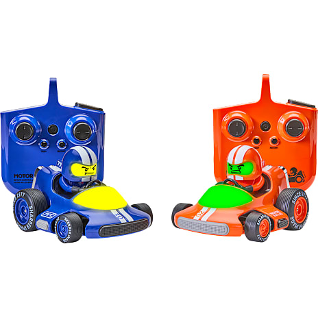 Sharper Image Motor Battles biler navyblå og orange