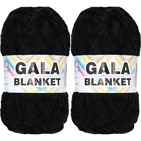 Gala Blanket 2-pak Garn Sort CHS10