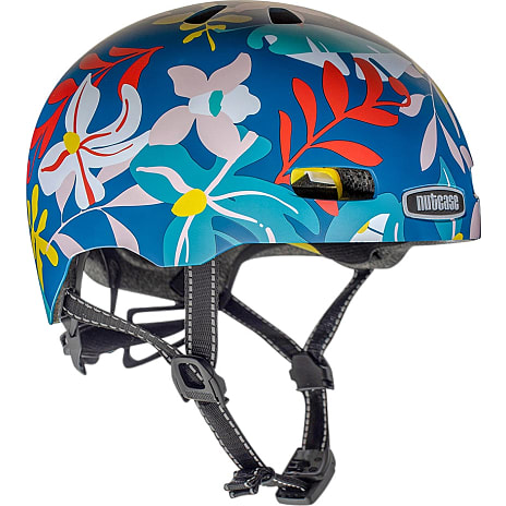 Nutcase Cykelhjelm Blå Med Blomster