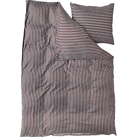 BASIS Sengetøj 140x200 cm Brun og Beige Stribe