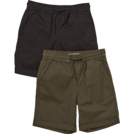 VRS Børne 2-pak Shorts Str. 122/128 Oliven/Sort