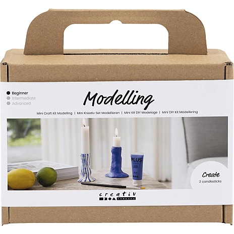 Creativ Company Mini DIY Kit Modellering Lysestage Blå