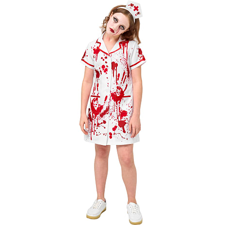 Halloween Zombie Sygeplejerske Kostume Str. 164