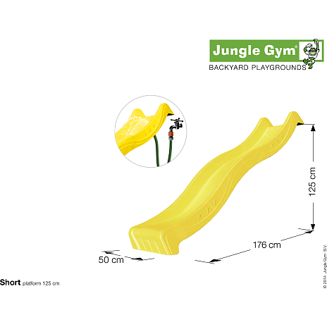 Jungle Gym Rutsjebane 220 cm Gul