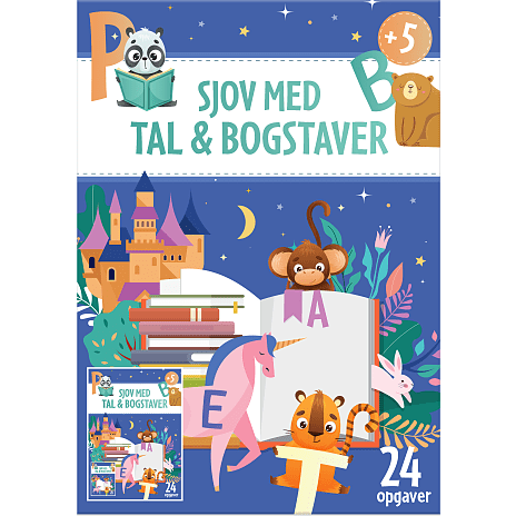 Andre Mærker Sjov med tal og bogstaver 24 tegninger A4 1 stk.