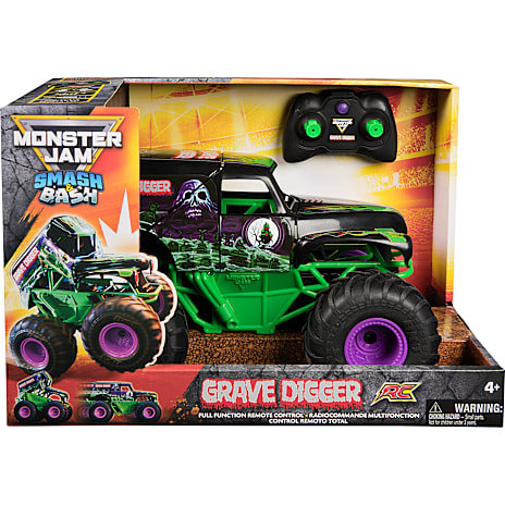 Monster Jam Smash & Bash Grave Digger Fjernstyret Legetøjsbil