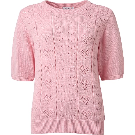 VRS Dame Pointelle Top Str. L Rosa