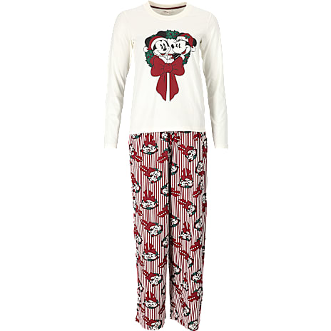 Licens VRS dame Mickey&Minnie pyjamas - XS - Råhvid